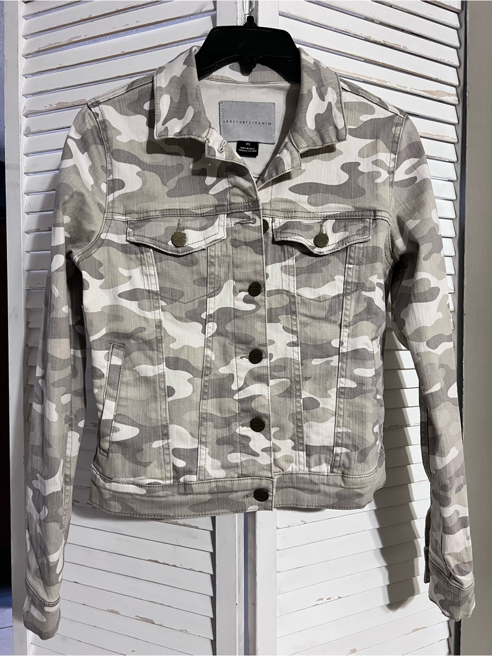 Sanctuary Desert Camo Canvas Cotton Jean Jacket